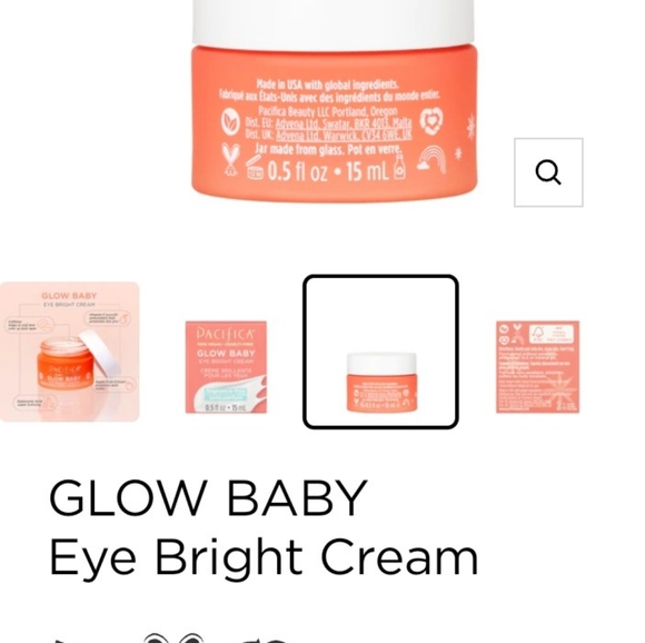 Nwt Pacifica Glow Baby eye bright cream 100% vegan-cruelty-free🐰 - Picture 6 of 15